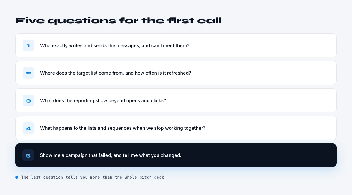how to evaluate a B2B outreach agency