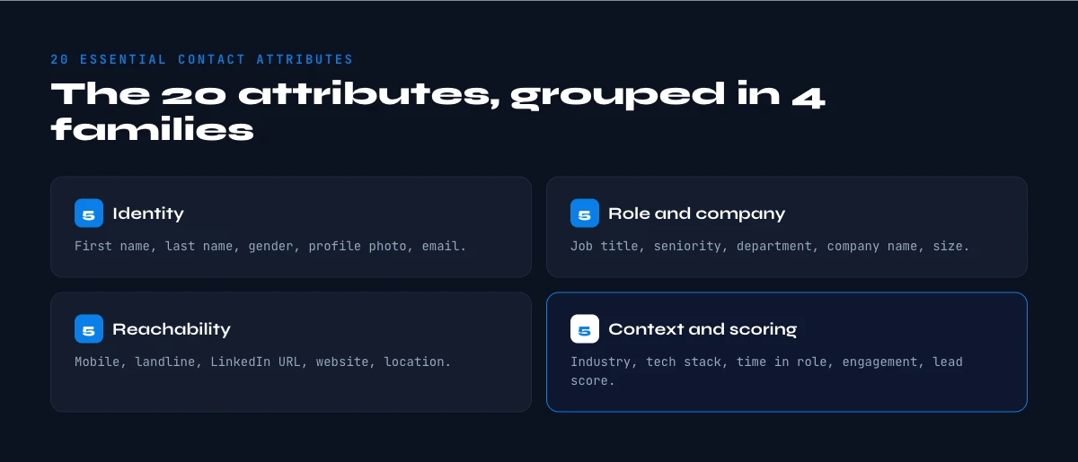 essential B2B contact attributes