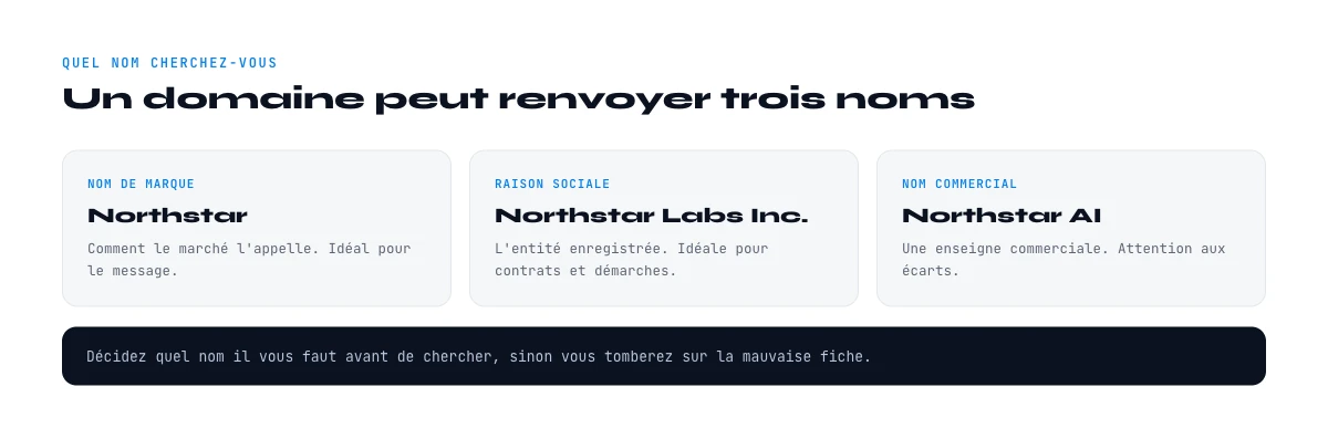 quel nom d'entreprise trouver depuis un domaine