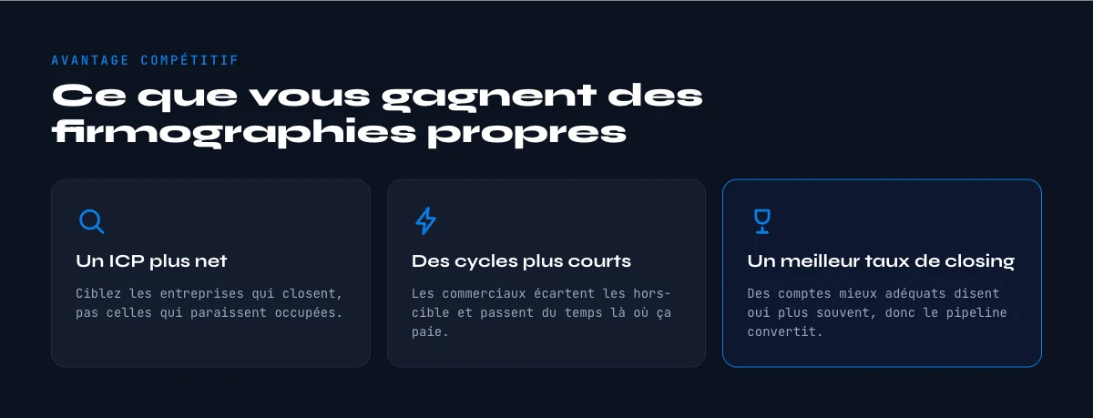 avantage competitif de la donnee firmographique