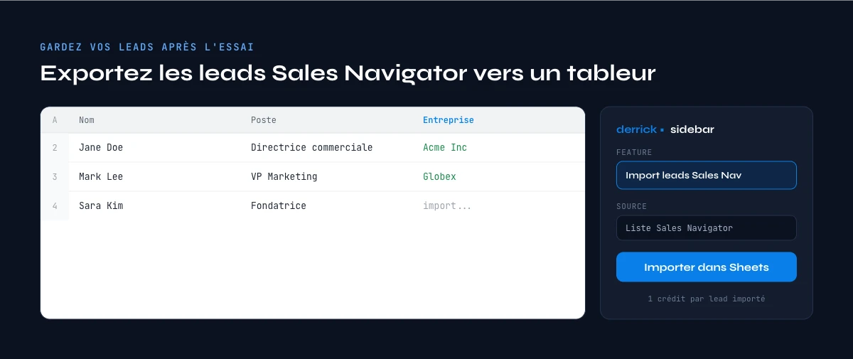 garder ses leads Sales Navigator après l'essai gratuit