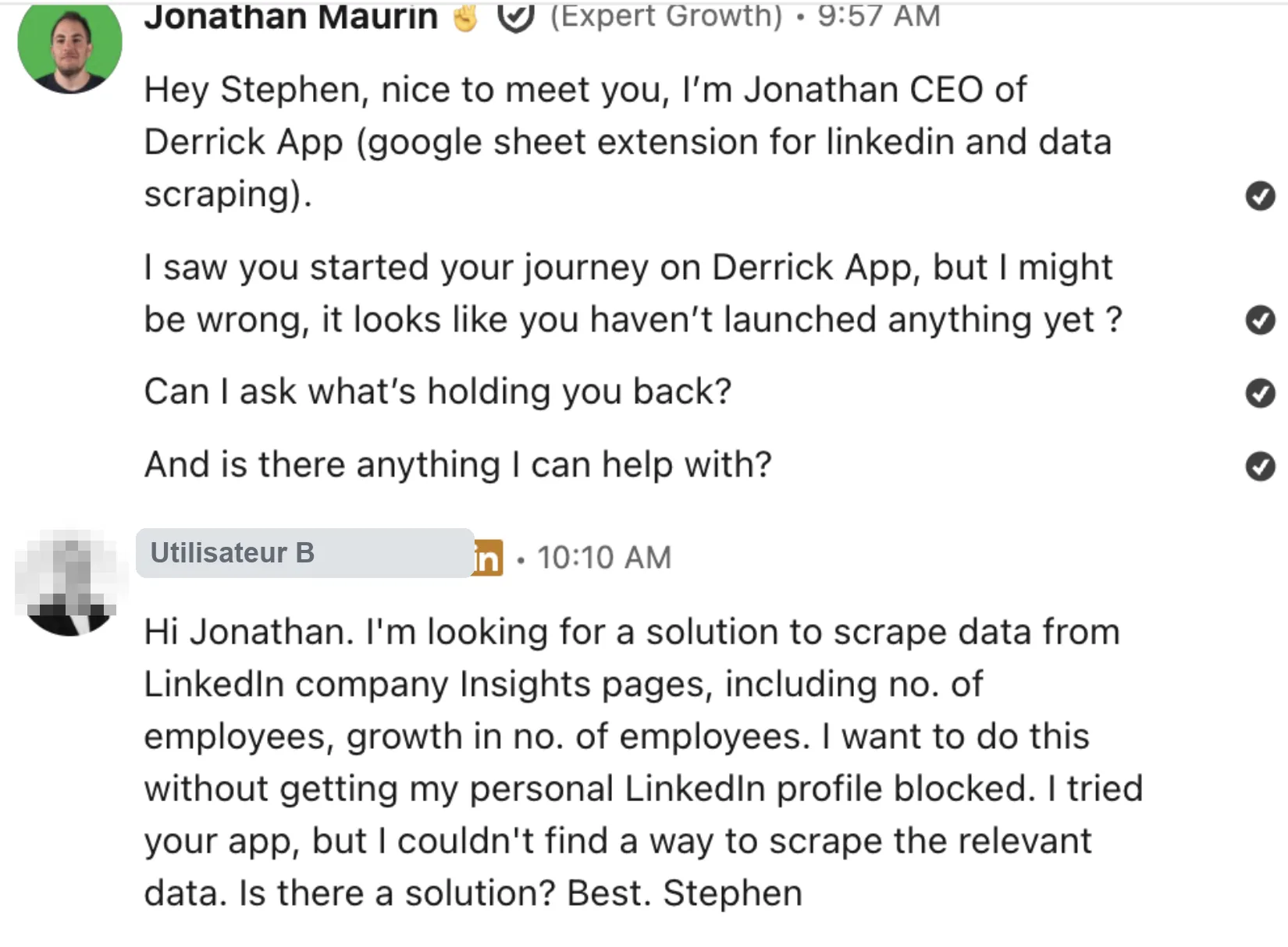 A user cannot find how to extract the data they need