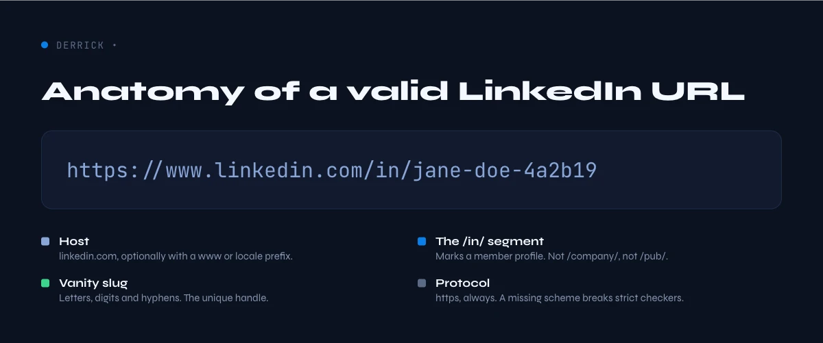 valid LinkedIn URL format anatomy