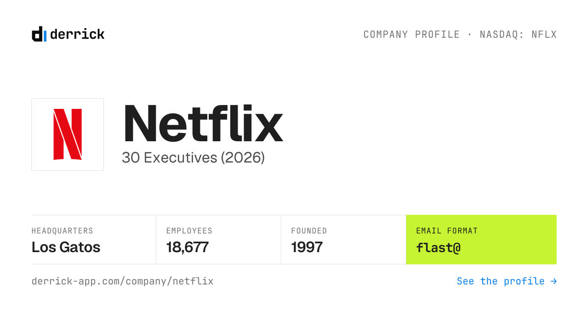 Netflix executive team & leadership