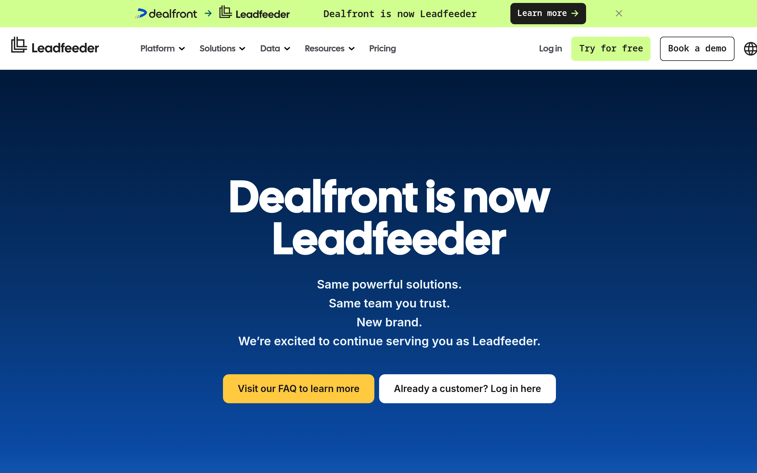 Dealfront dashboard screenshot - Dealfront review 2026