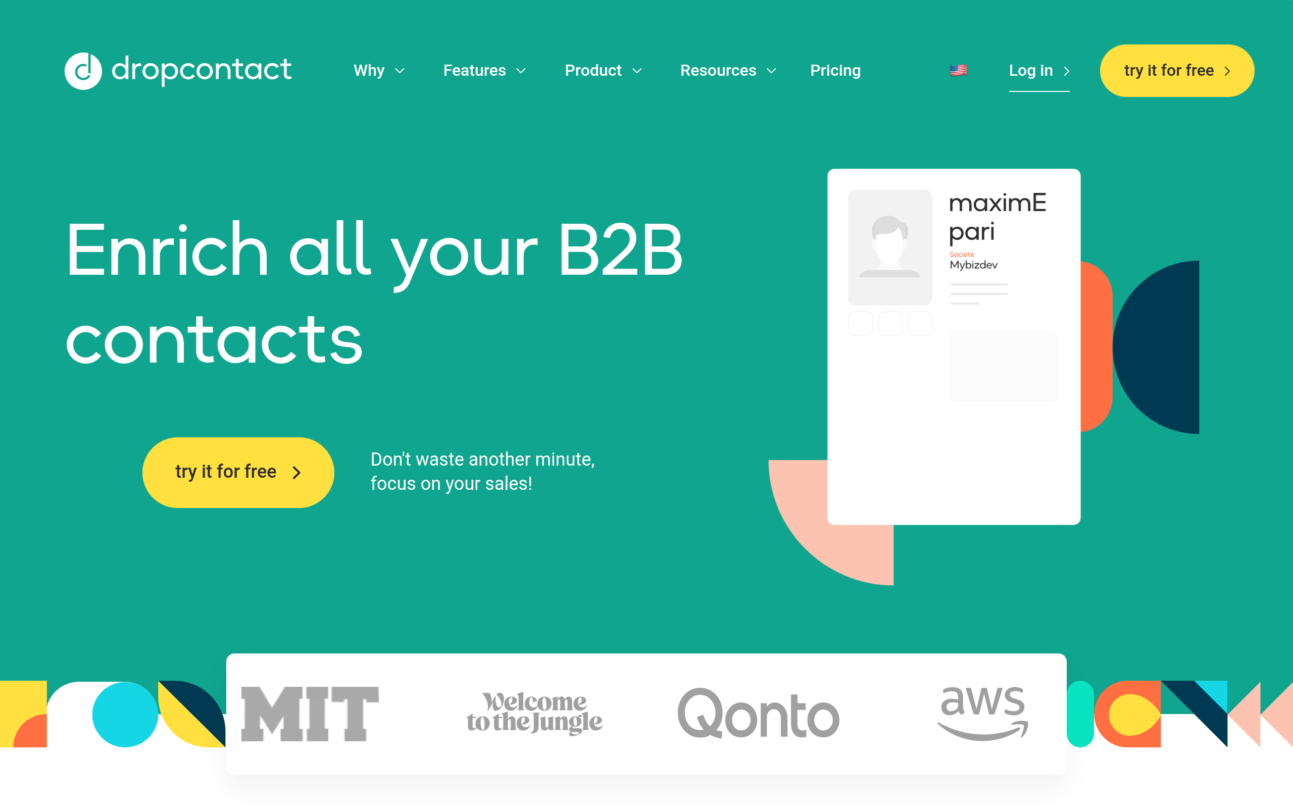 Dropcontact dashboard screenshot - Dropcontact review 2026