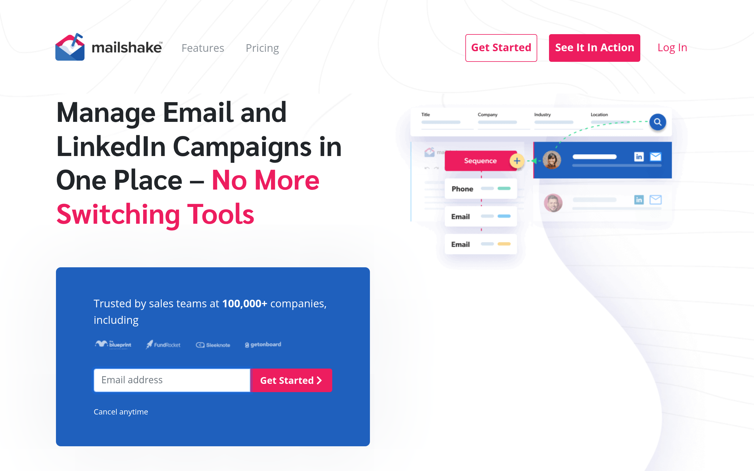 Mailshake dashboard screenshot - Mailshake review 2026