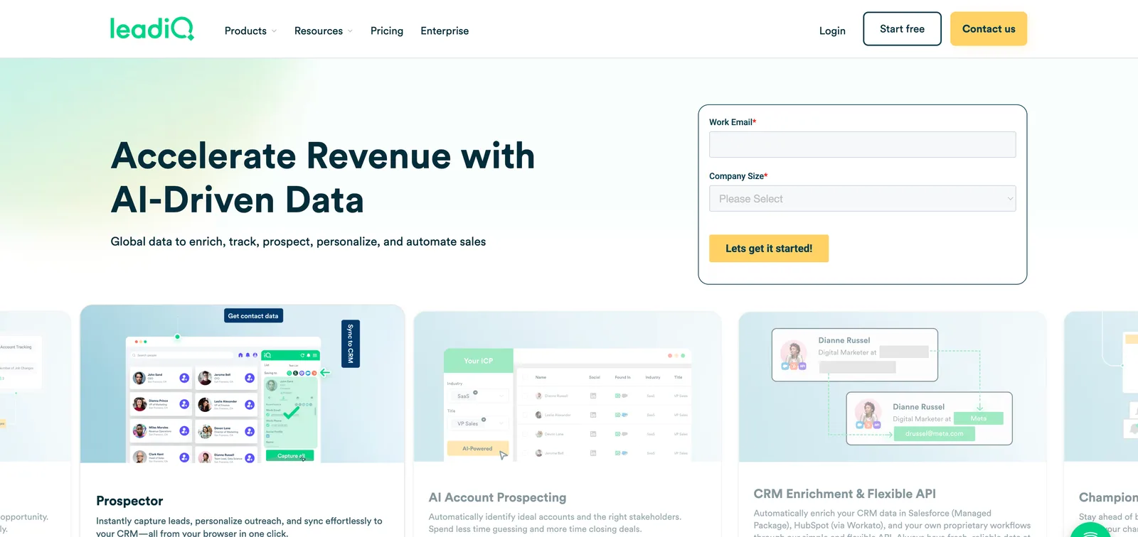 LeadIQ dashboard screenshot - LeadIQ review 2026