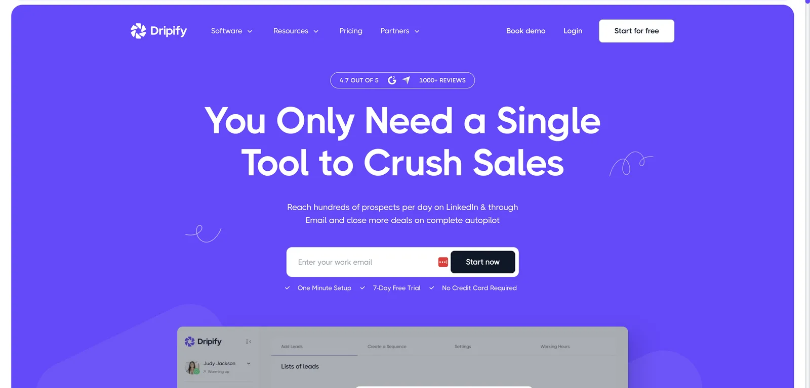Dripify dashboard screenshot - Dripify review 2026