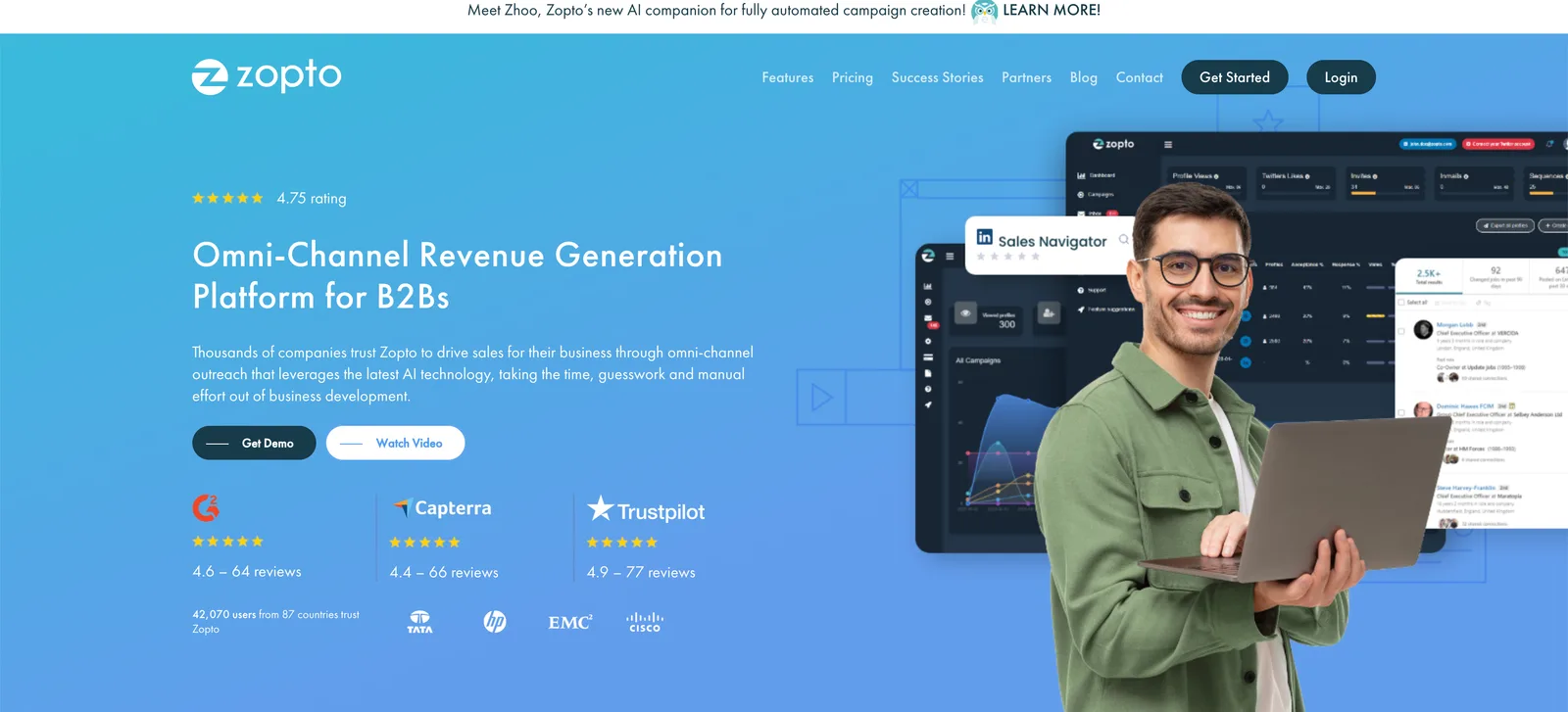 Zopto dashboard screenshot - Zopto review 2026
