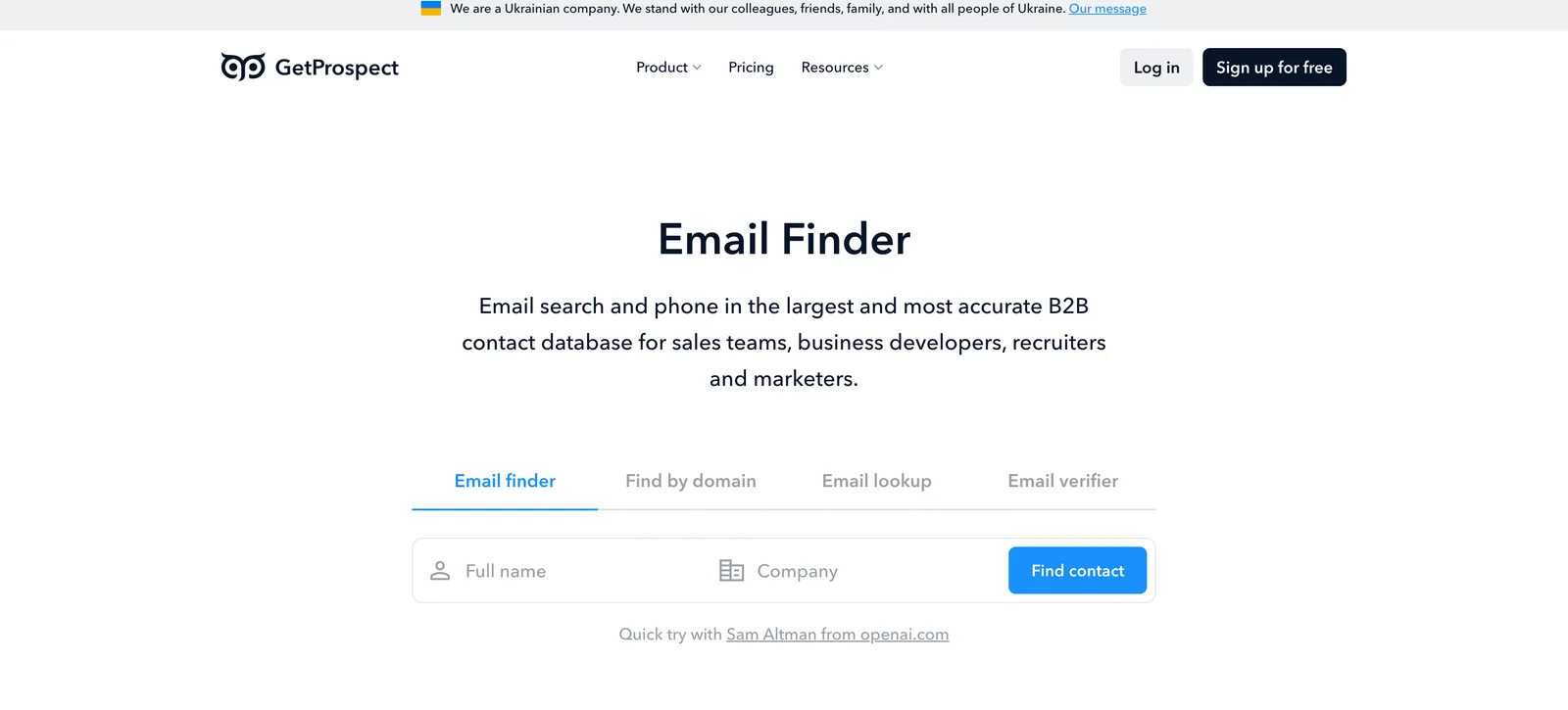 GetProspect dashboard screenshot - GetProspect review 2026