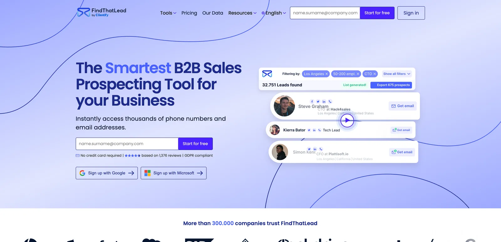 FindThatLead dashboard screenshot - FindThatLead review 2026