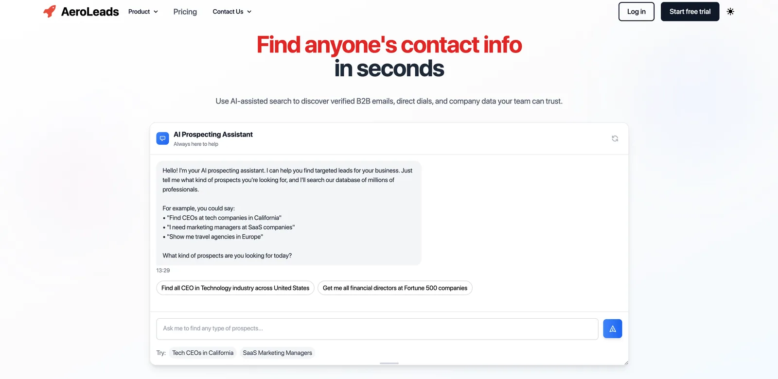 AeroLeads dashboard screenshot - AeroLeads review 2026