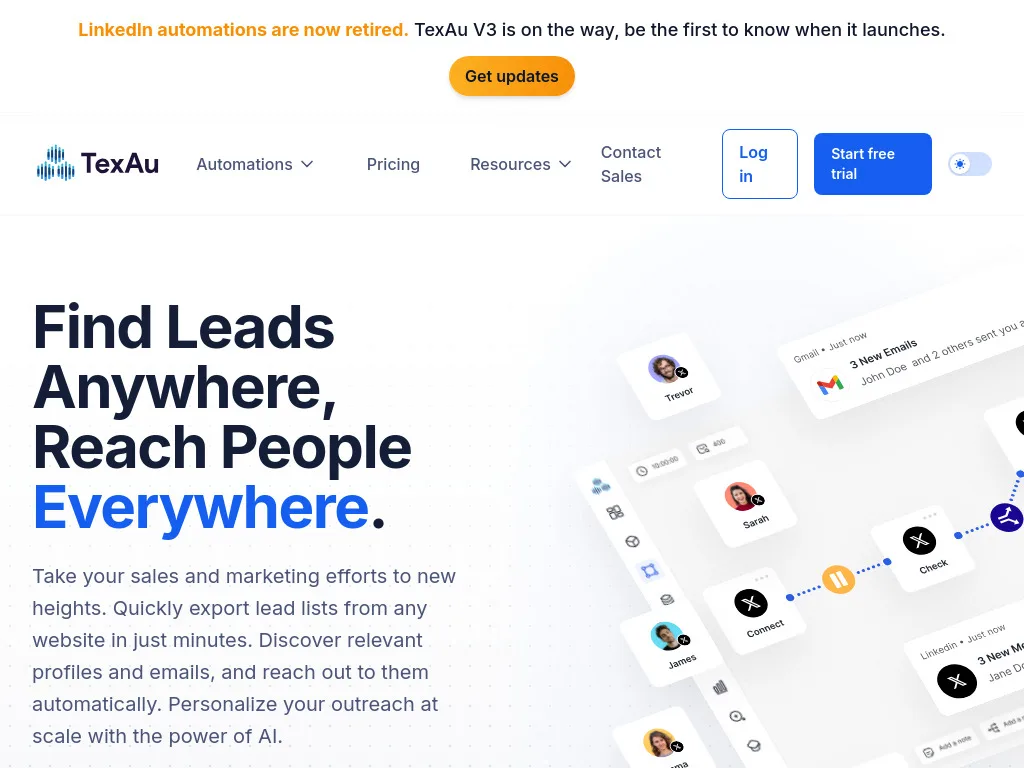 TexAu dashboard screenshot - TexAu review 2026
