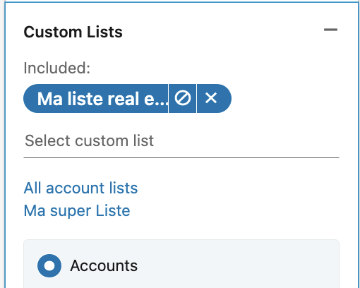Account Based Marketing - Custom List