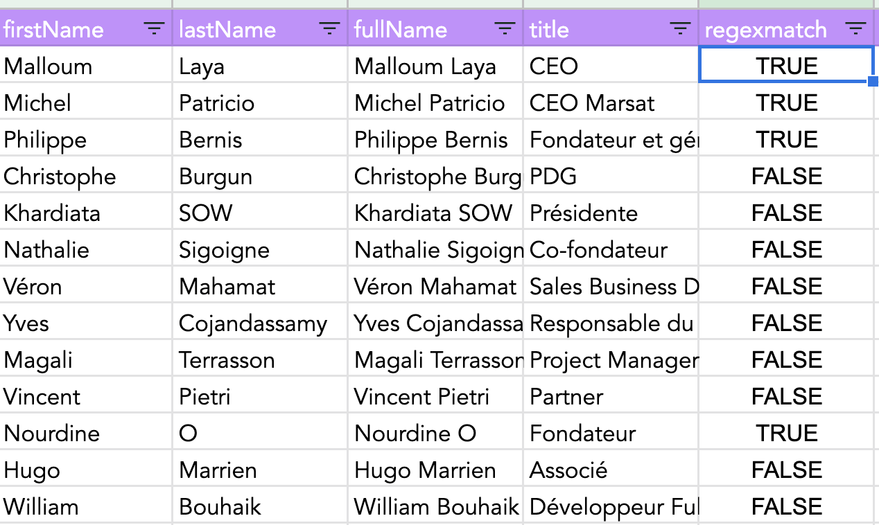 RegexMatch on Google Sheets Guide 2023 Derrick Enrichment Tool