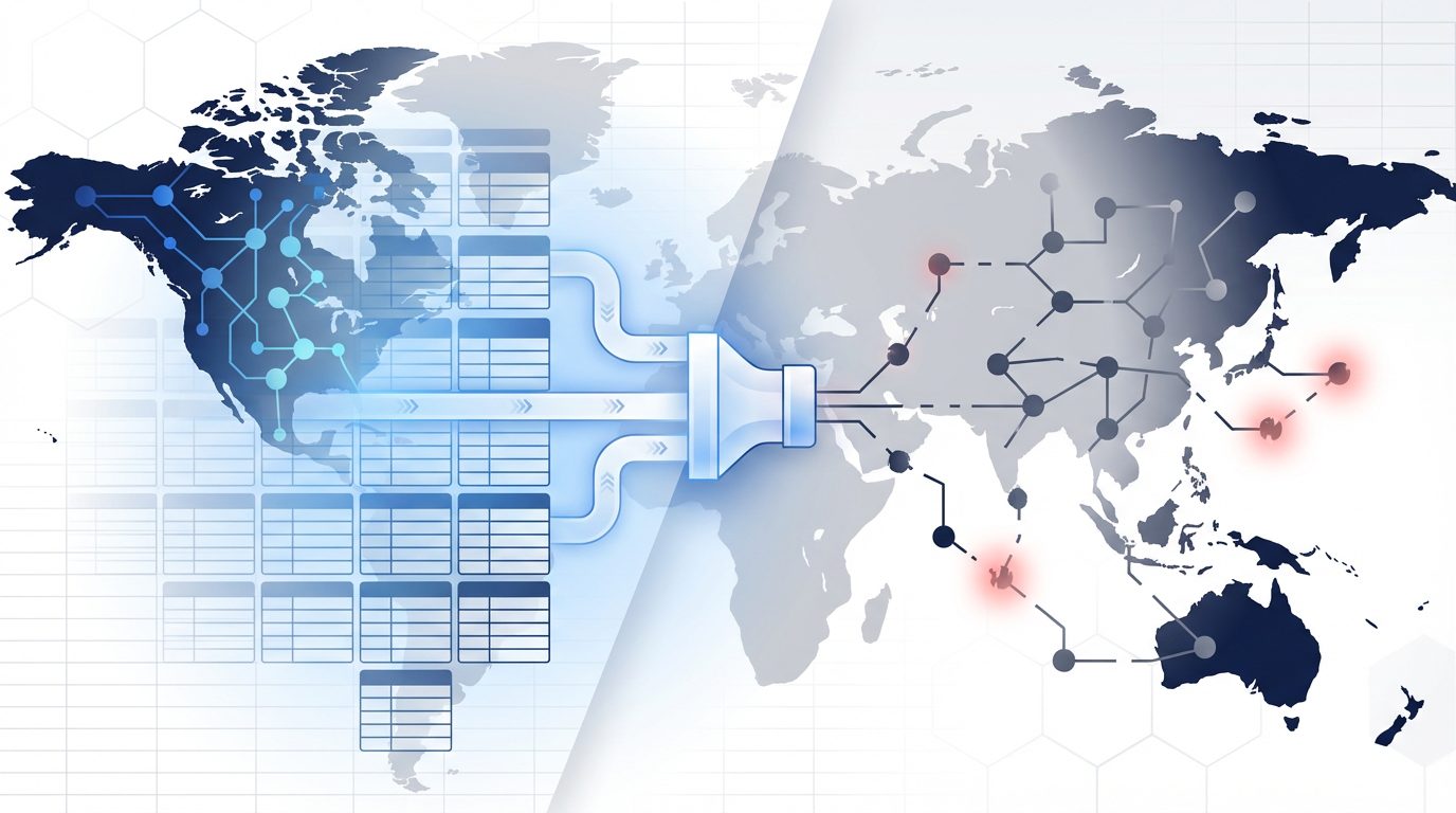 Couverture géographique en data enrichment : Europe, USA, Asie – ce que les taux de match ne vous disent pas